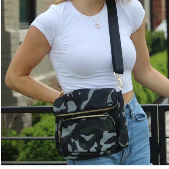 K. Carroll Nylon Messenger Crossbody or Shoulder Bag in Camouflage - NWT - Picture 2 of 3